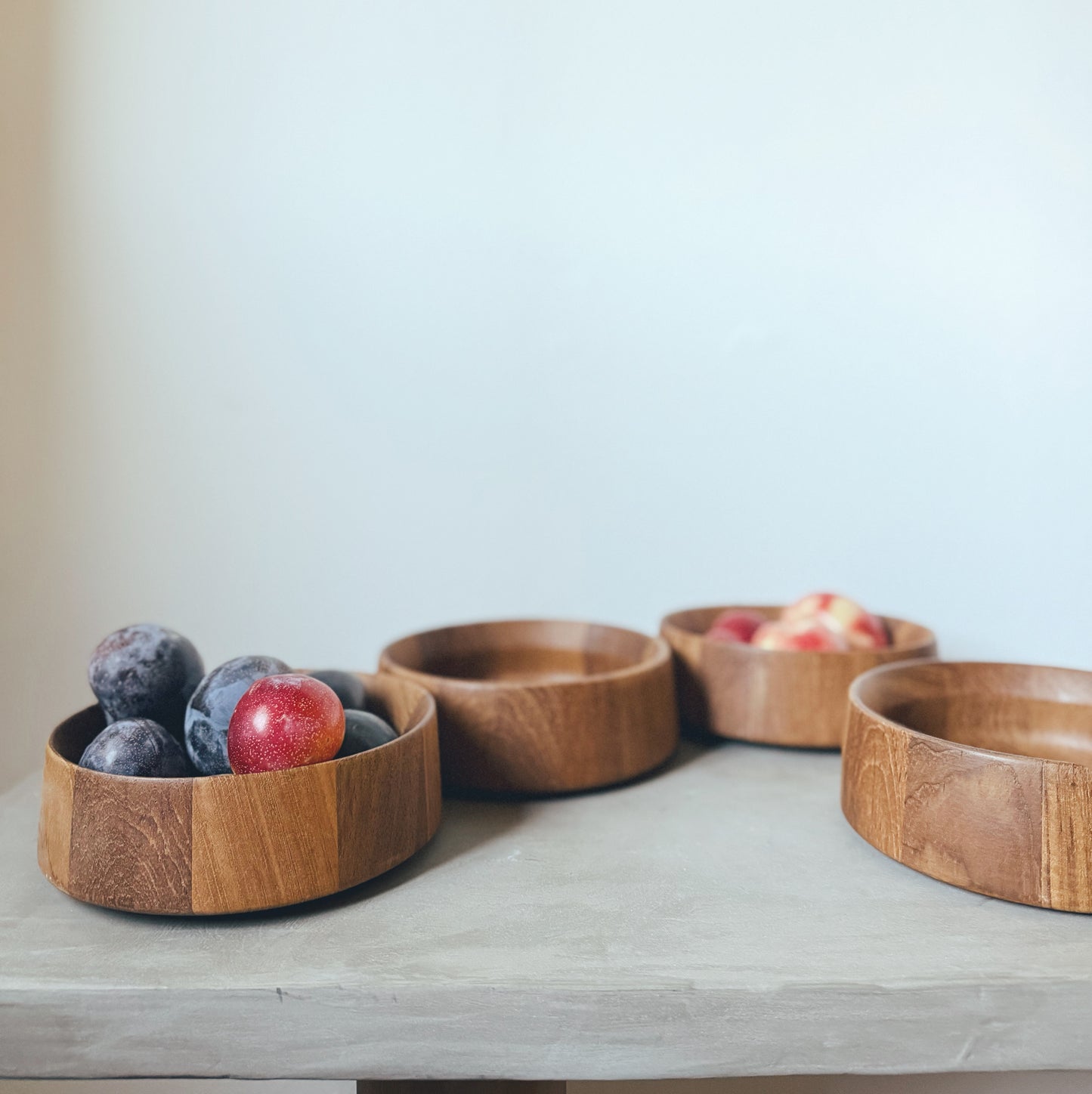 Set of Four Vintage Wooden Bowls (See Description)