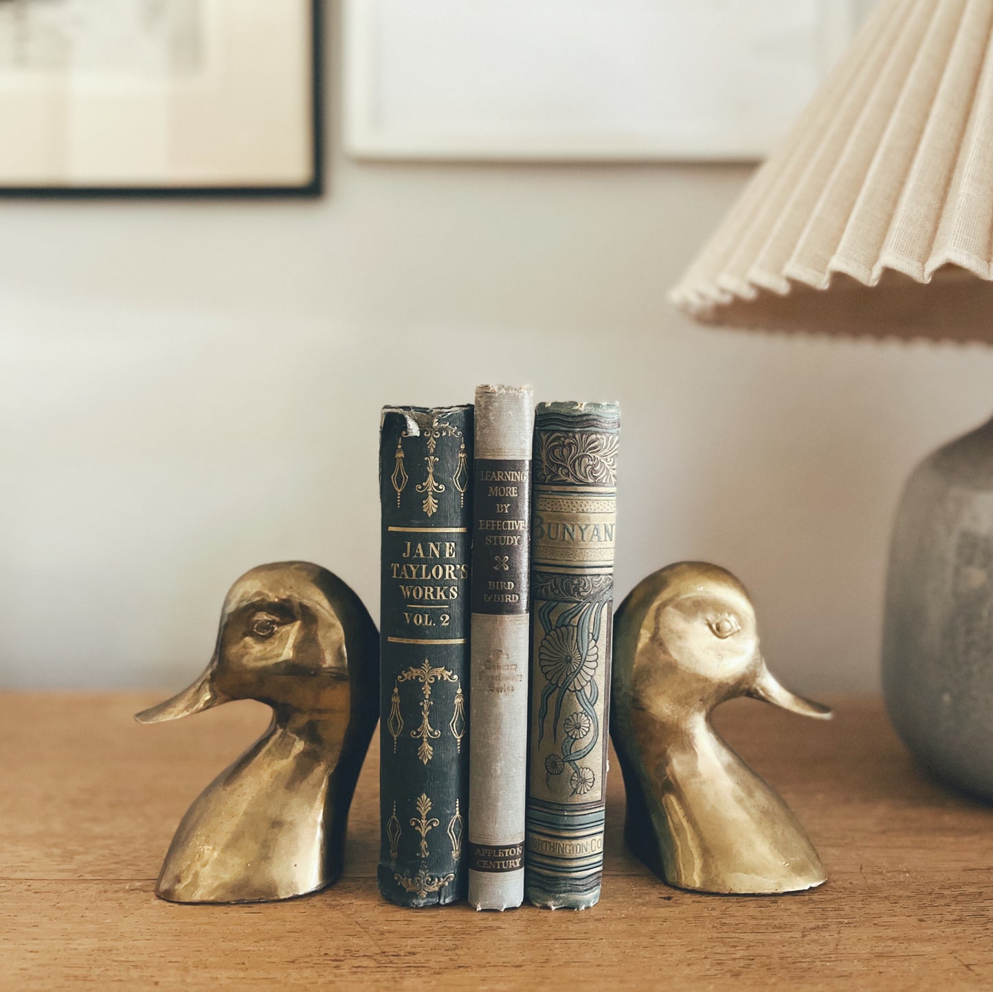 Pair of Brass Duck Bookends