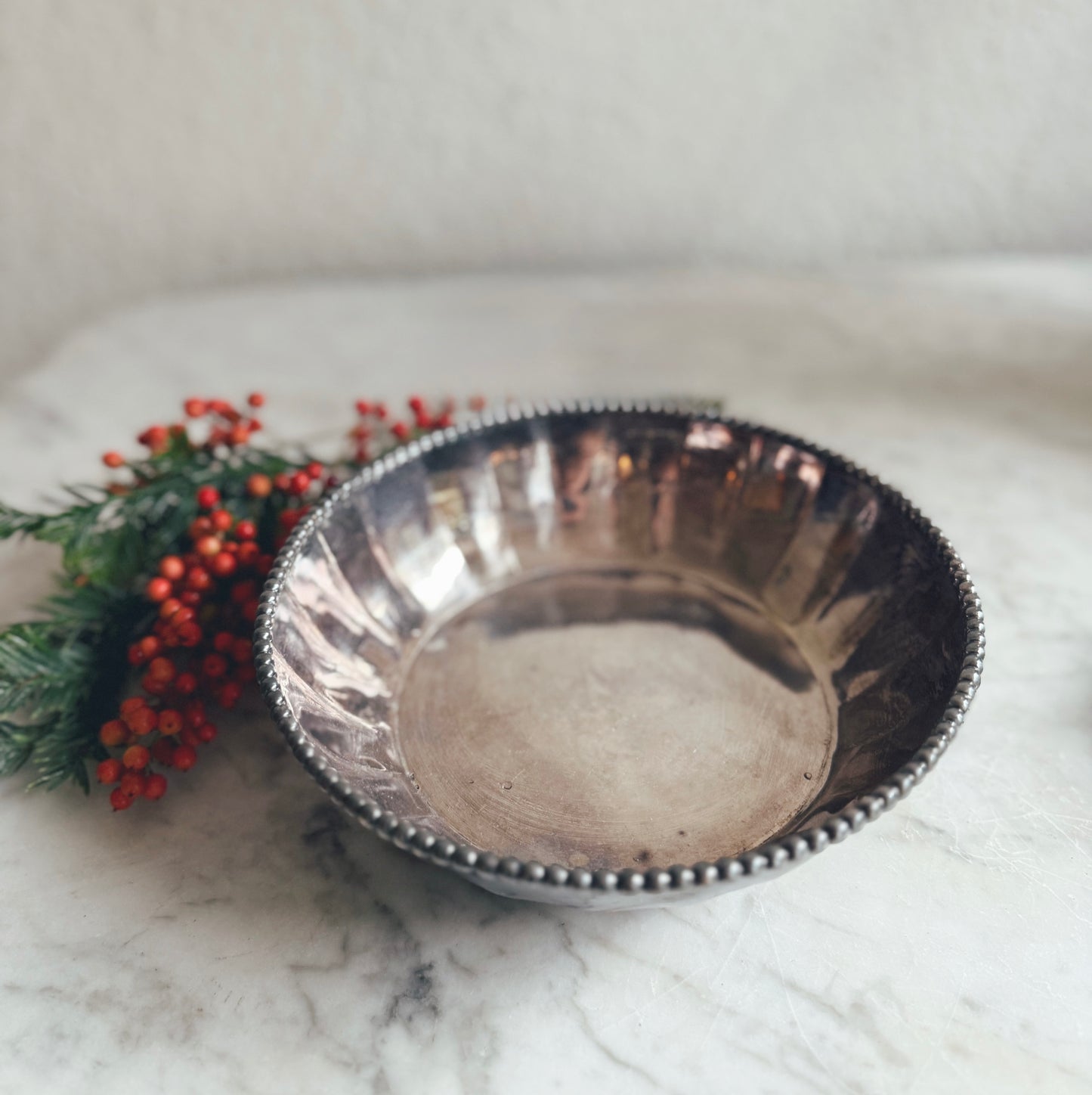 Vintage Silver Plate Footed Bowl