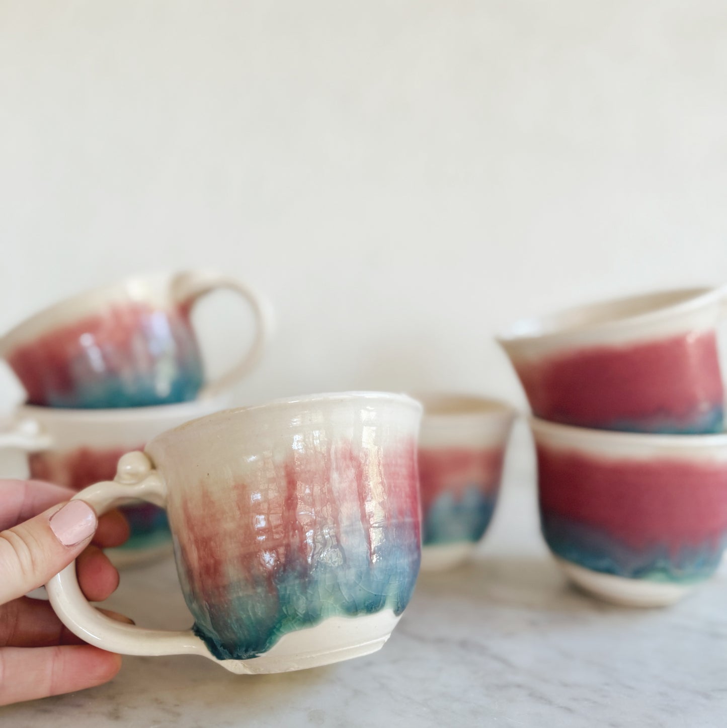 Set of 6 Handmade Mugs