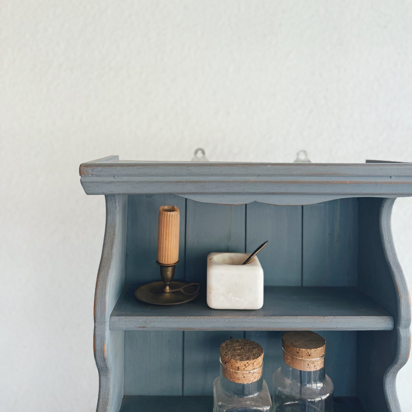 Distressed Blue/Gray Hanging Shelf (Local Purchase Only)