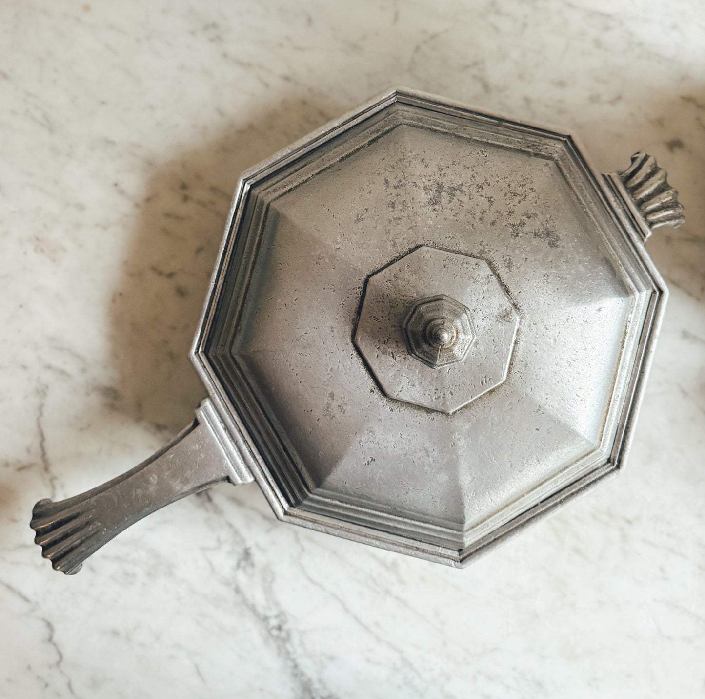 Pewter Covered Pan/Dish