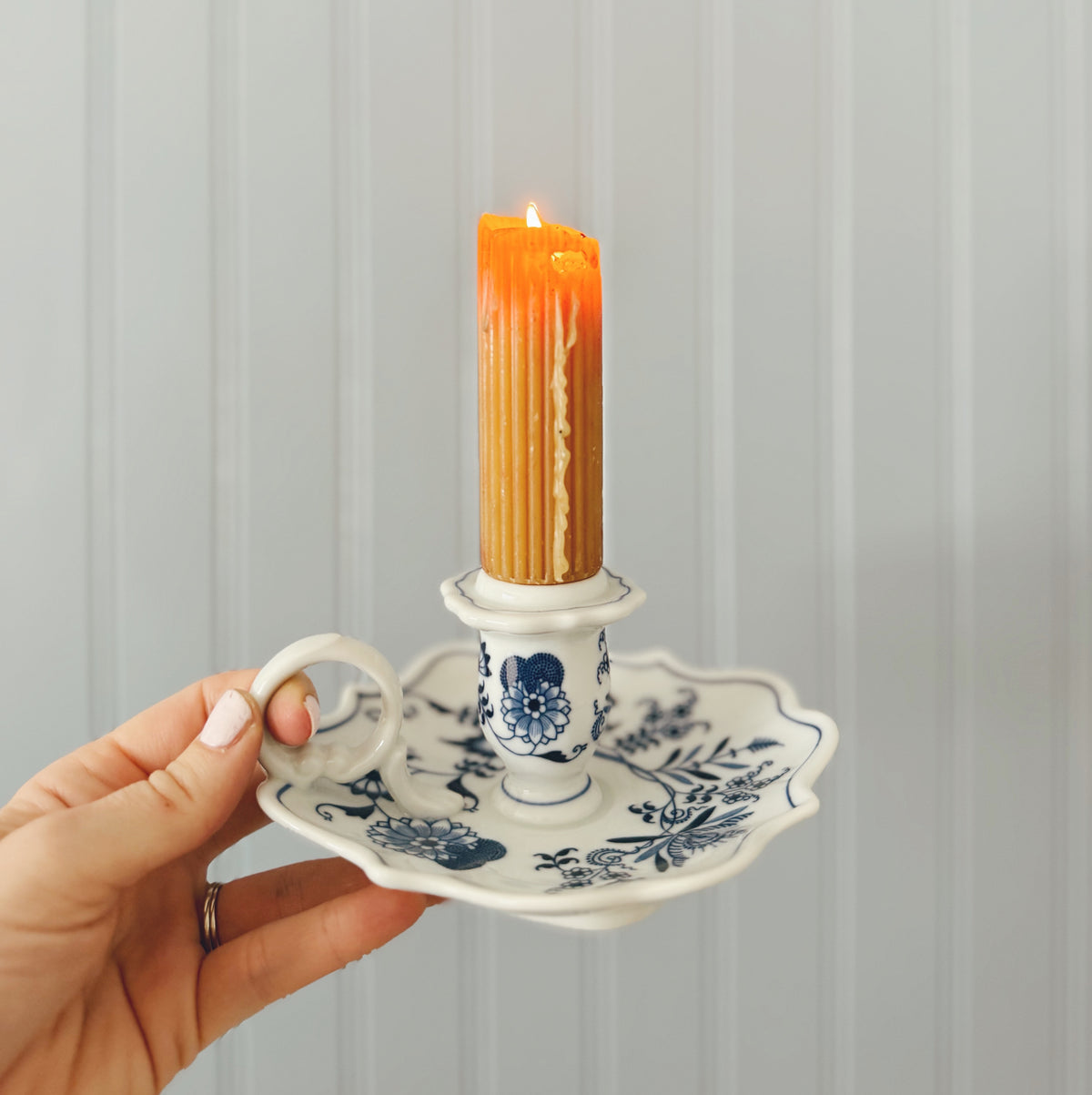 Porcelain Blue and White Chamberstick