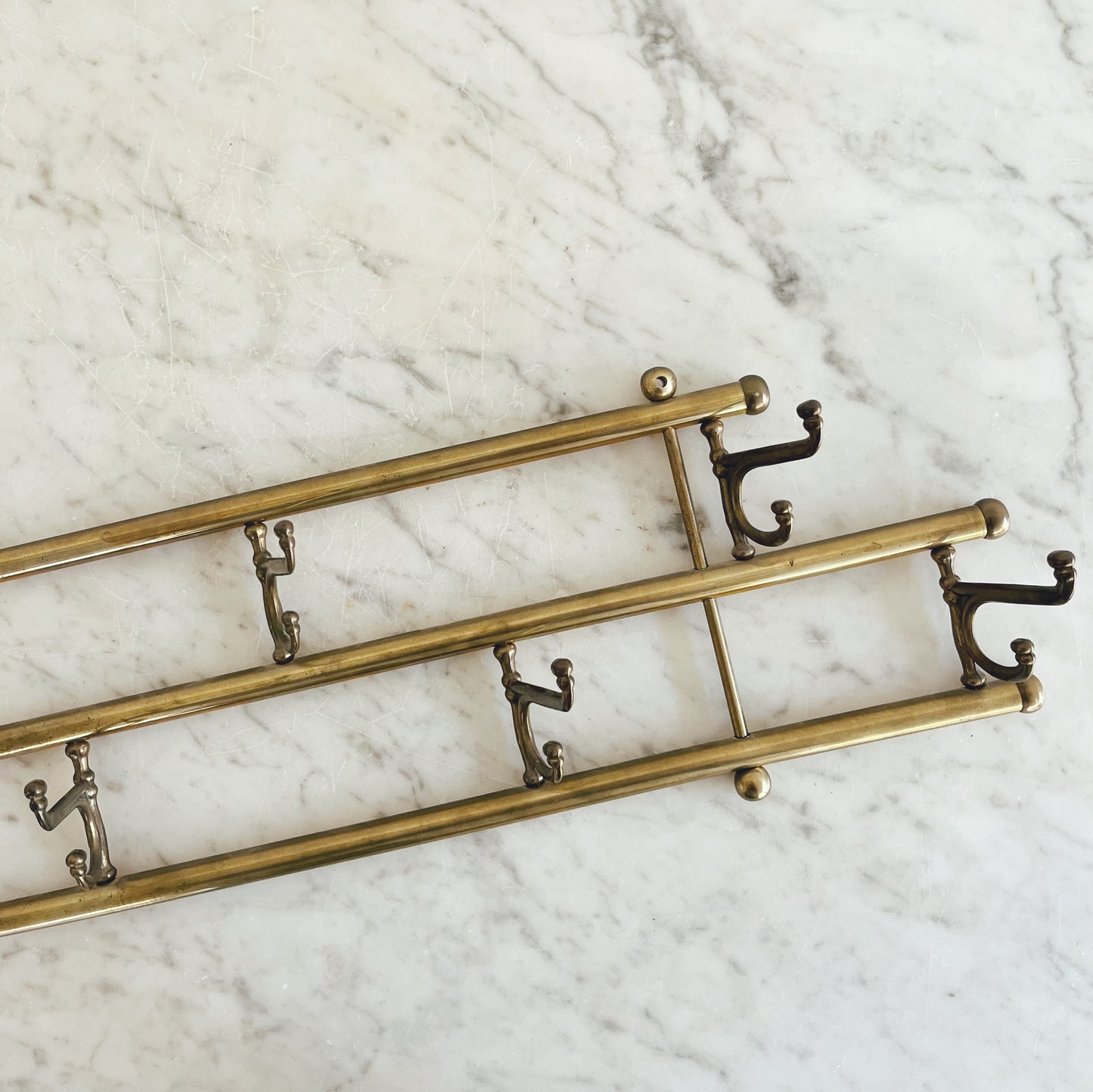 Vintage Brass Coat Rack