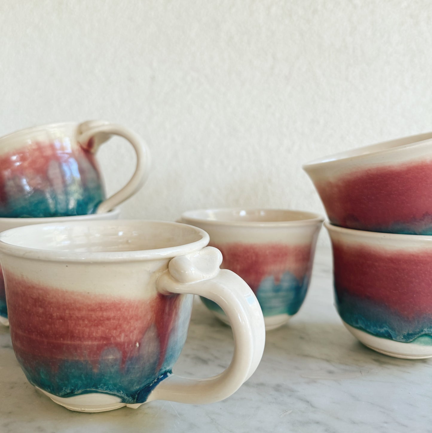 Set of 6 Handmade Mugs
