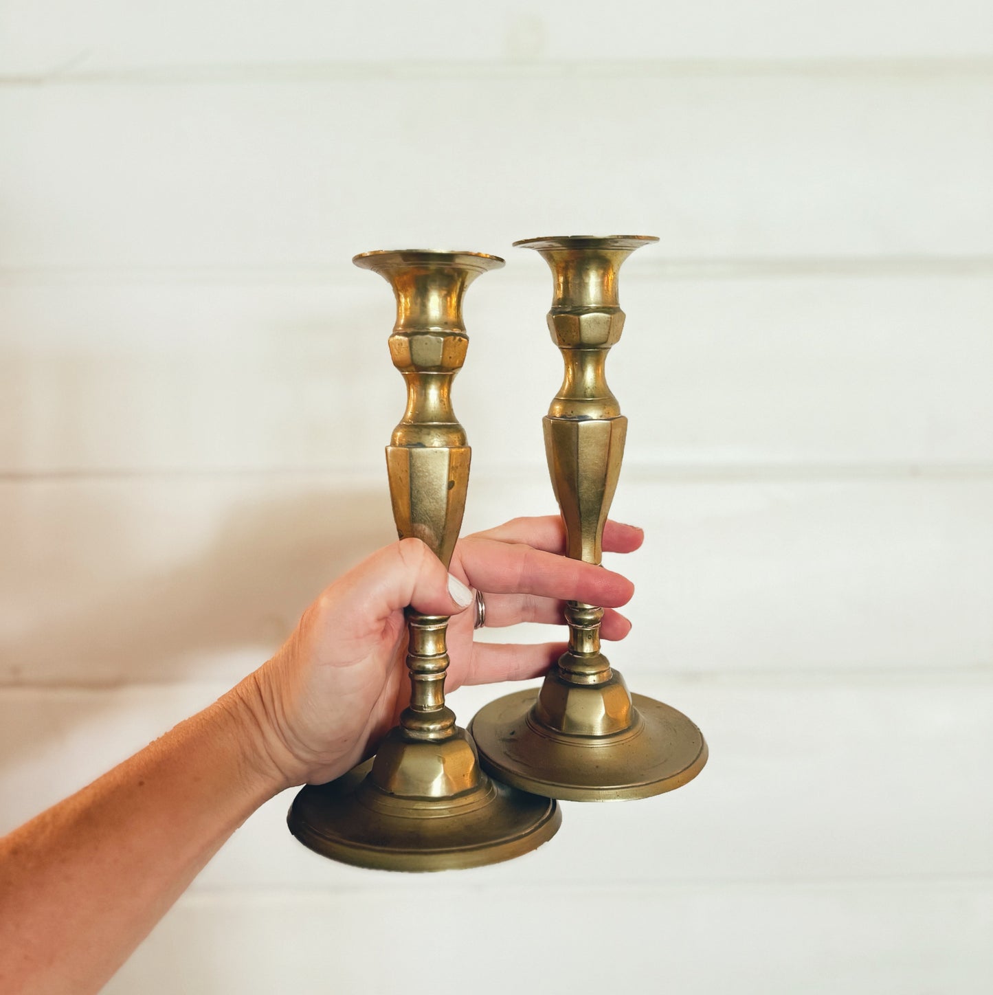 Pairs of Brass Candlesticks (pairs sold separately)