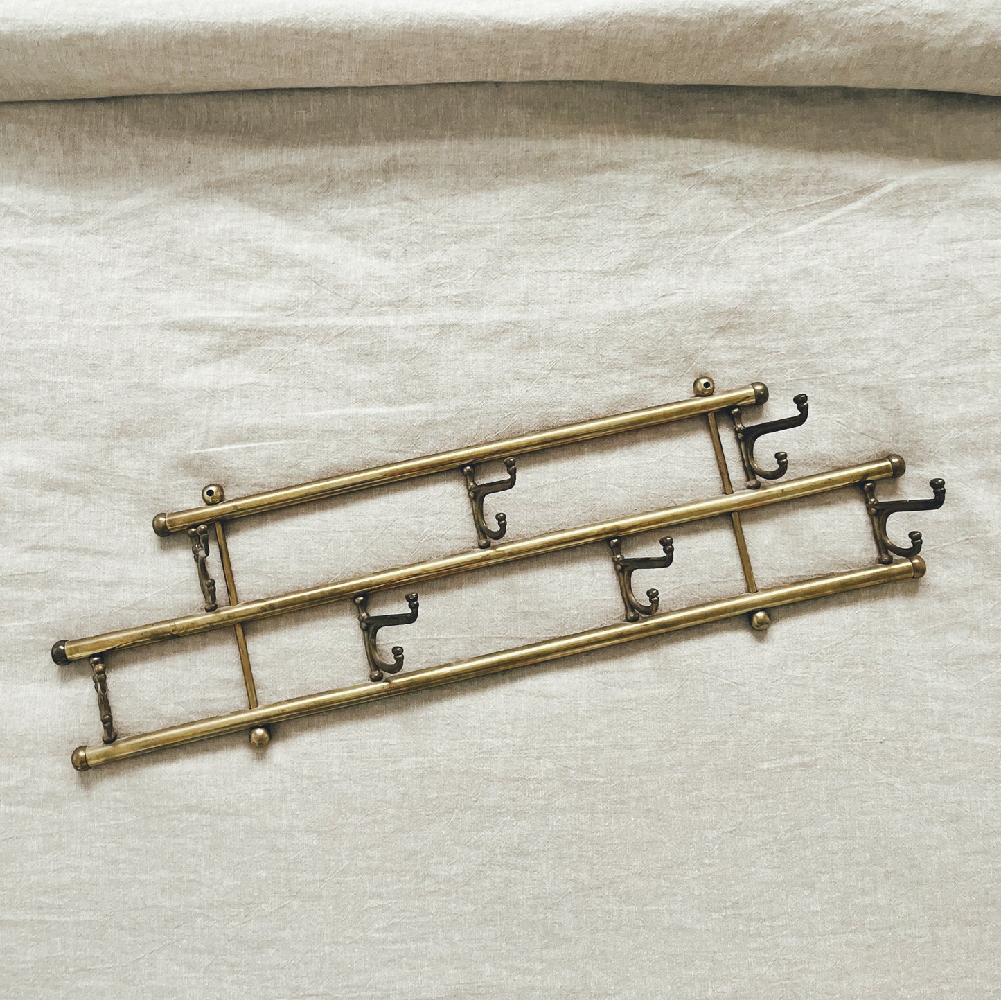 Vintage Brass Coat Rack
