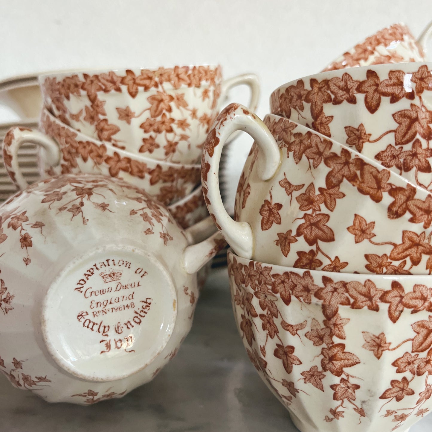 Set of Early English Dishes and Teacups LOCAL PURCHASE ONLY