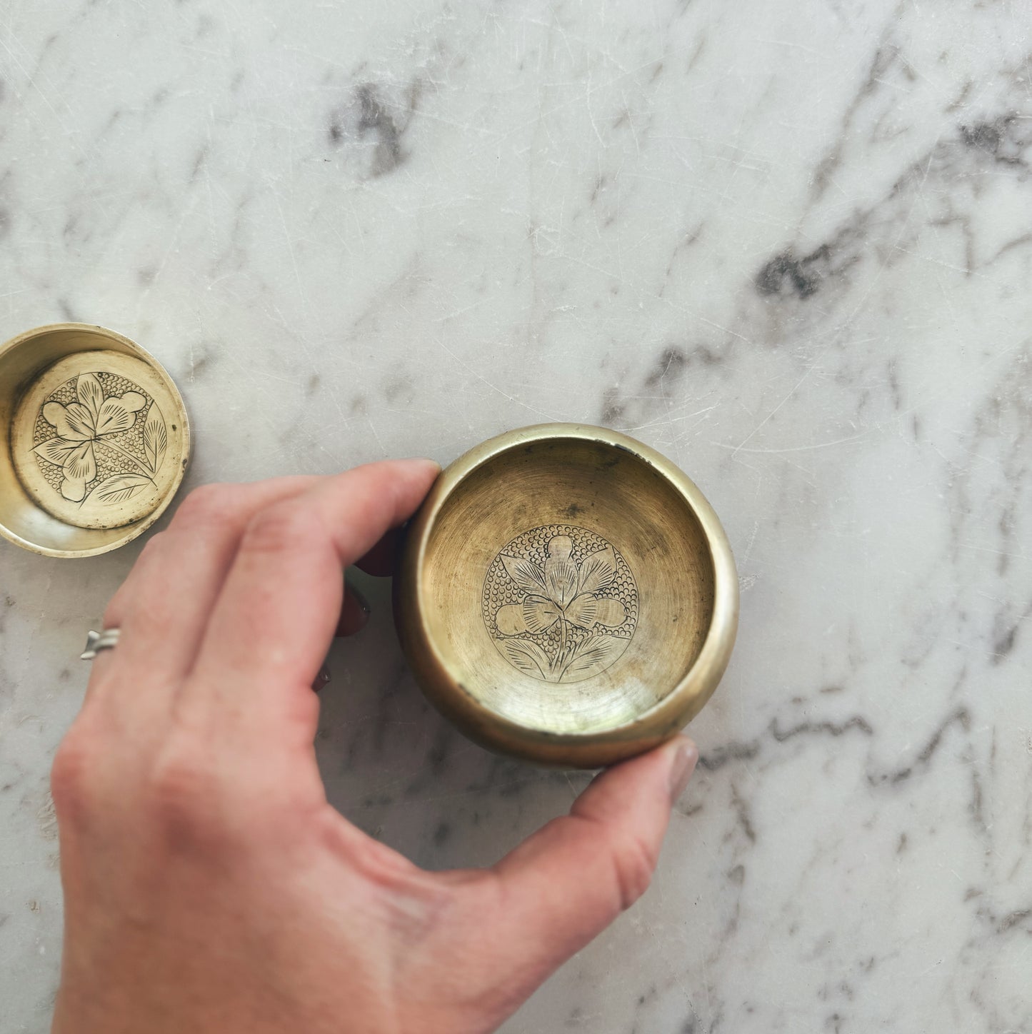 Pair of Mini Brass Ring Catches (sold together)