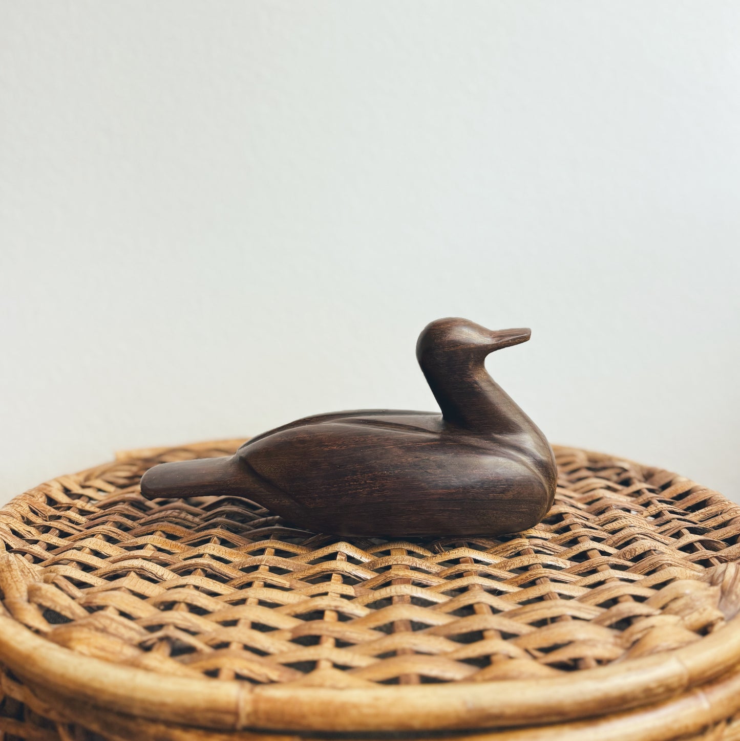 Vintage Hand Carved Wood Duck