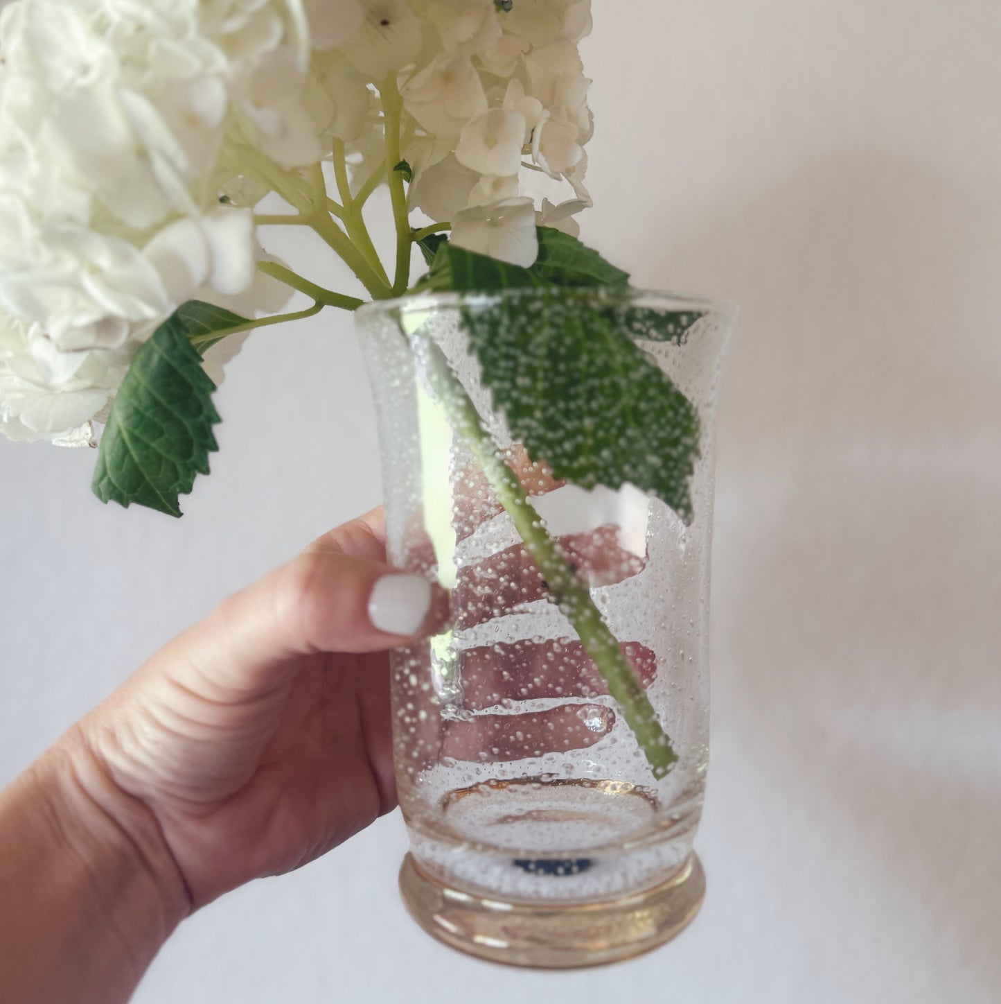 Hand Blown Bubble Glass Vase