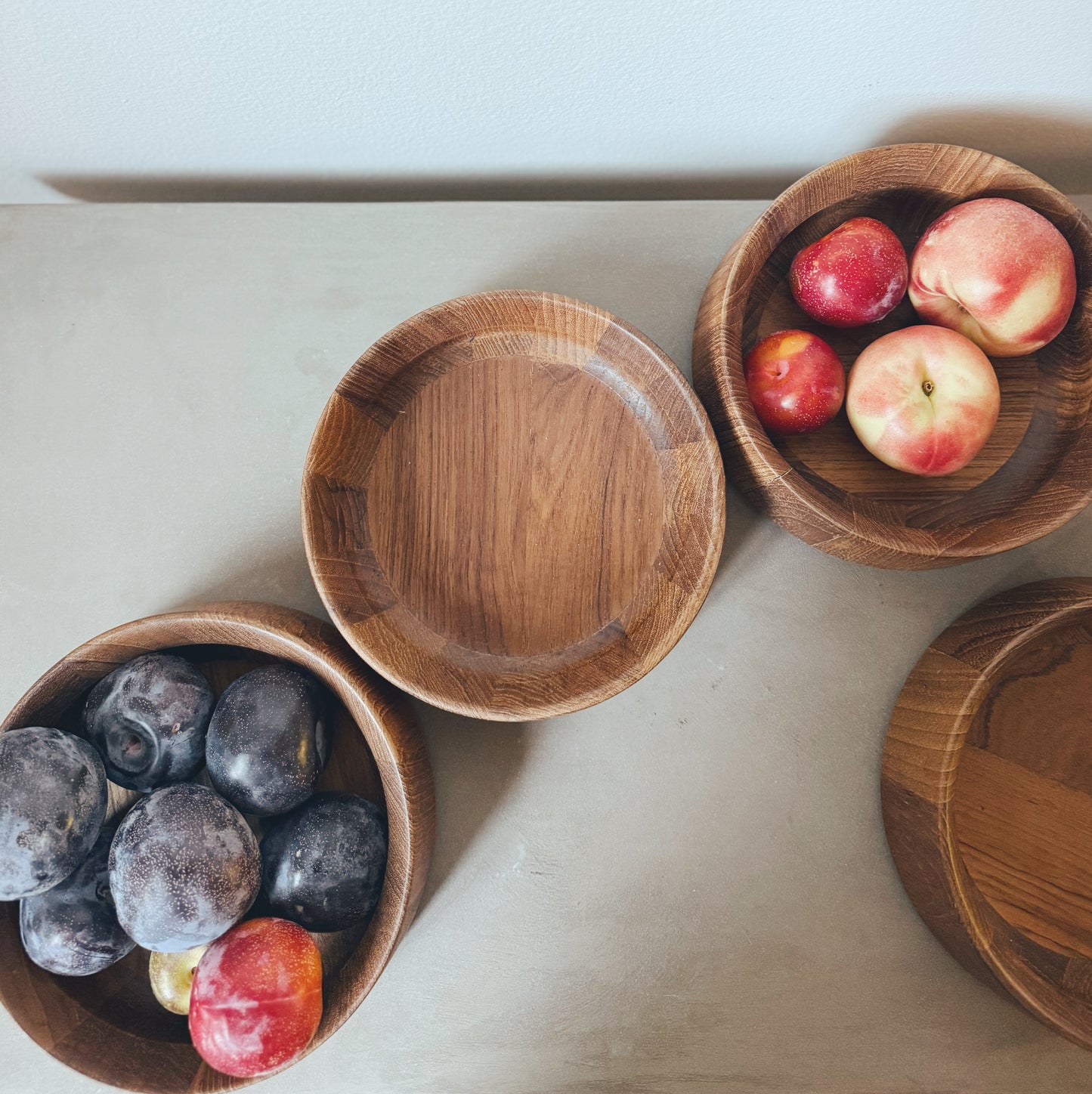 Set of Four Vintage Wooden Bowls (See Description)