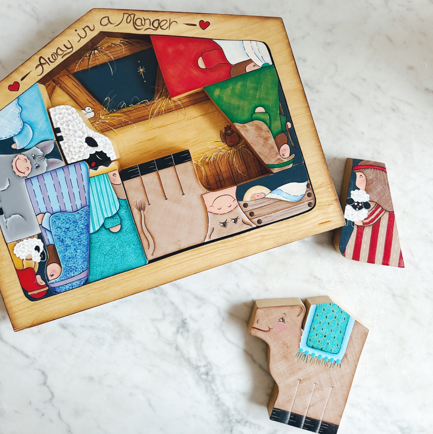 Painted Nativity Puzzle