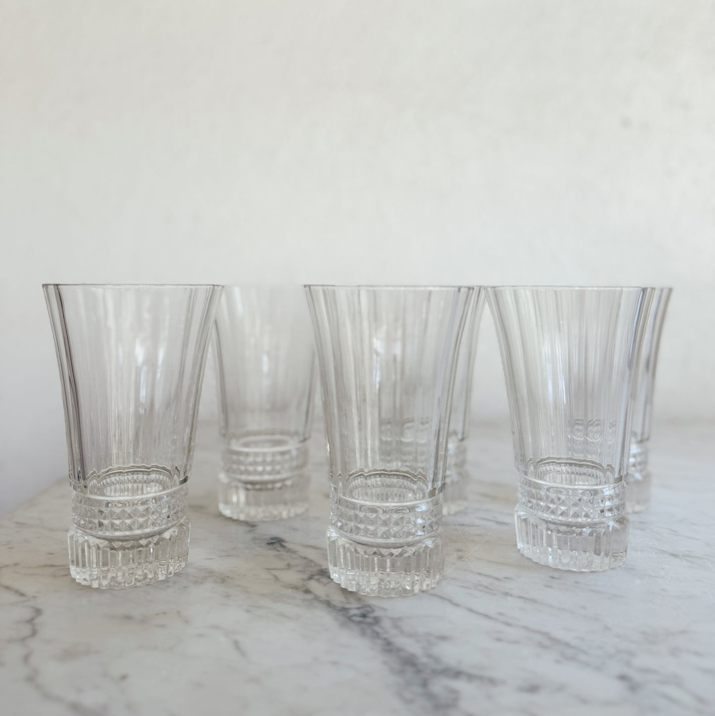 Set of 6 Vintage Crystal D'arques Durand Glasses (2 sets sold separately)