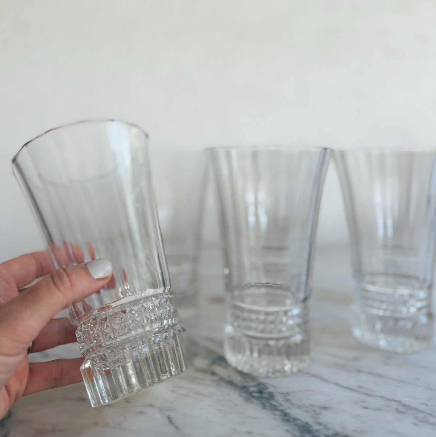 Set of 6 Vintage Crystal D'arques Durand Glasses (2 sets sold separately)