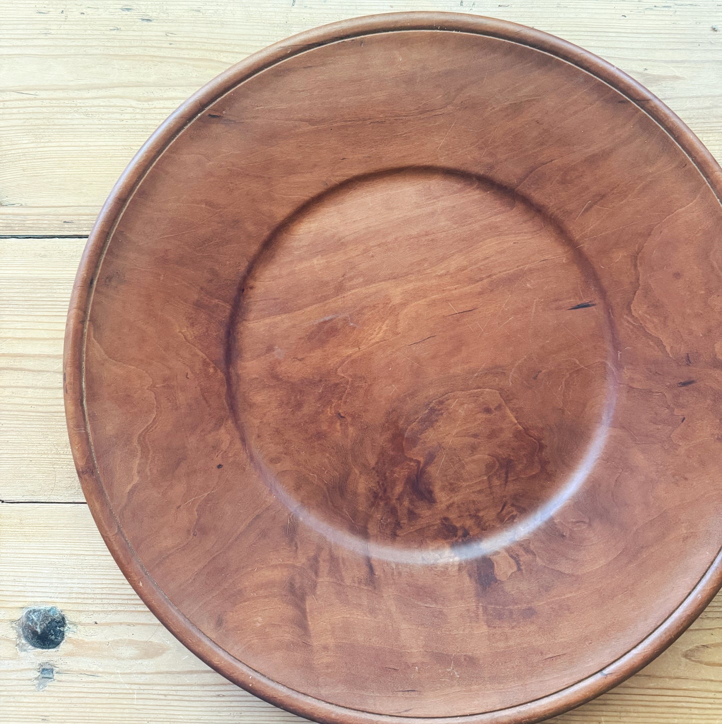 Hand-carved Large Wooden Platter
