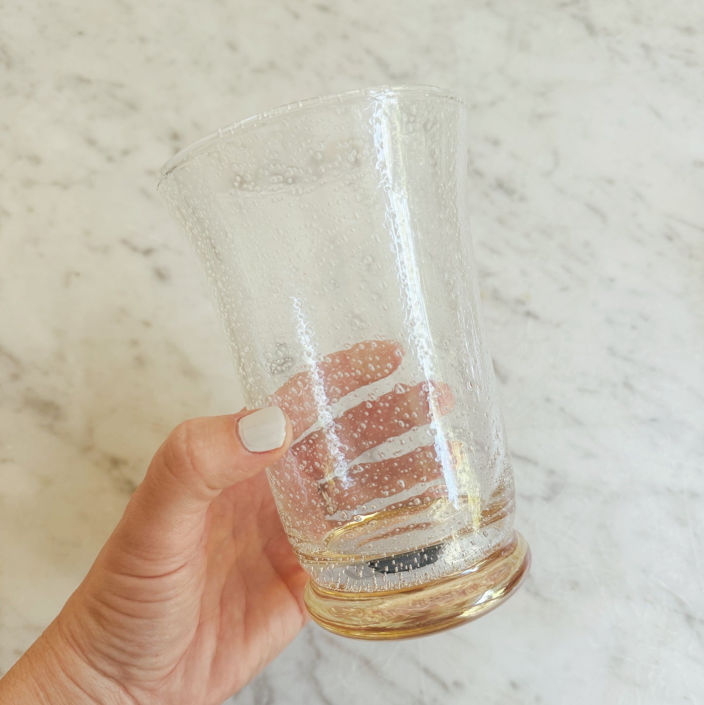 Hand Blown Bubble Glass Vase