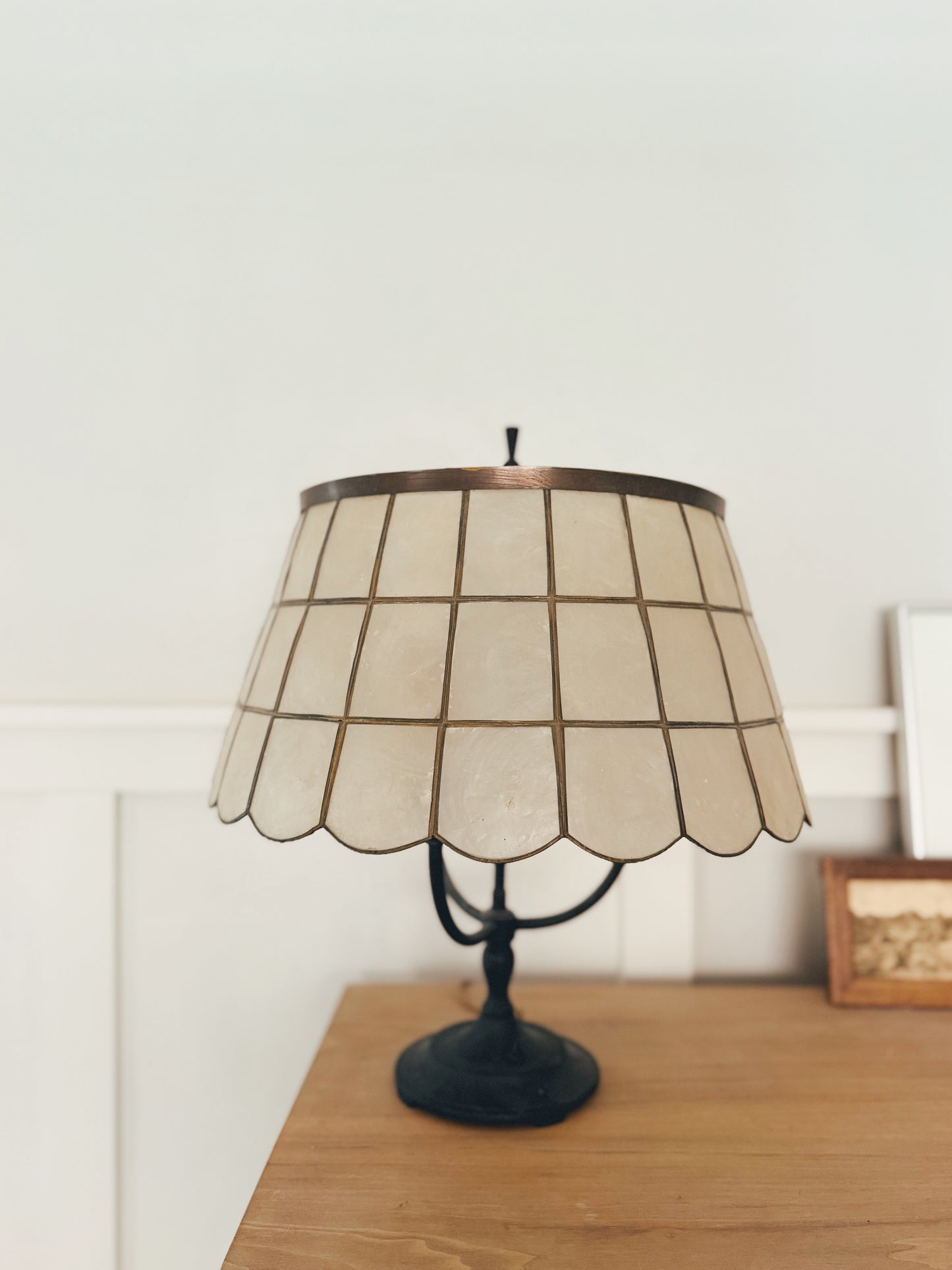 Vintage Capiz Lampshade