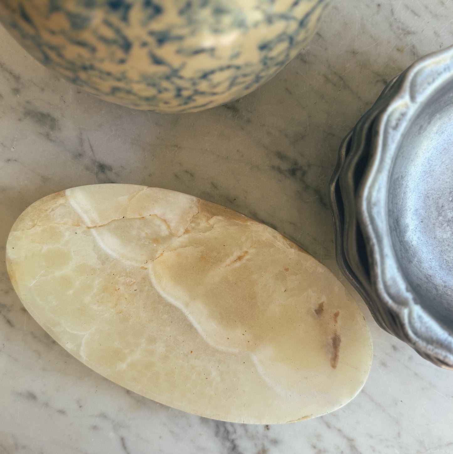 Small Alabaster Catch Plate