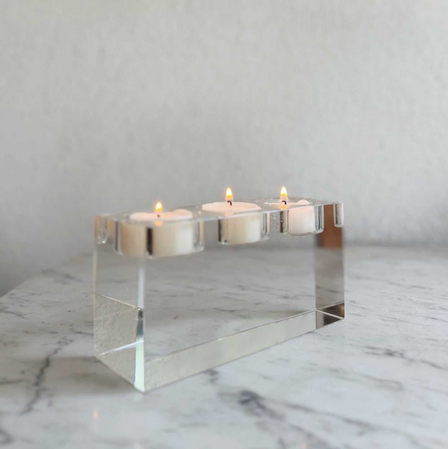 Crystal Block Tea Light Holder
