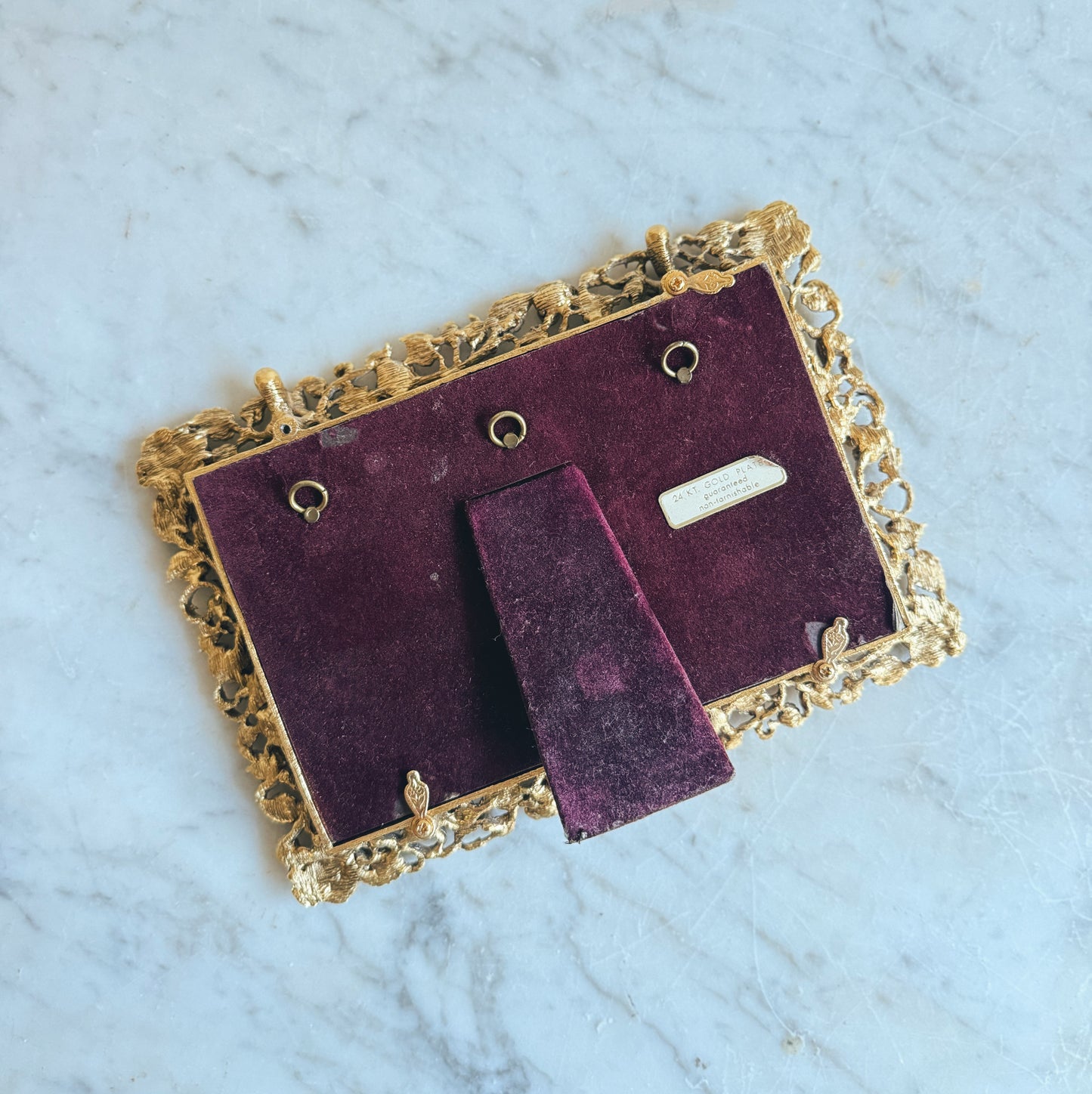 Heavy Matson 24K Gold Plated Frame With Convex Glass