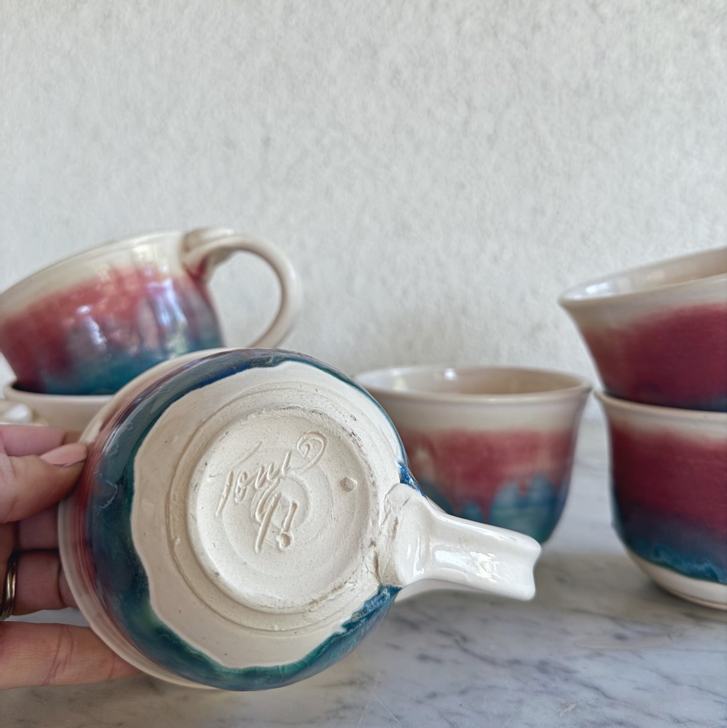 Set of 6 Handmade Mugs