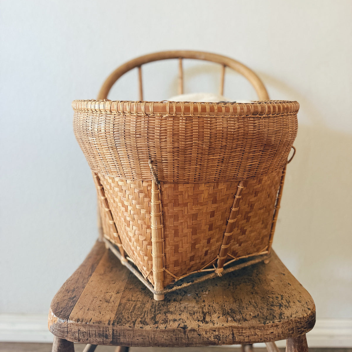 Vintage Bamboo Basket