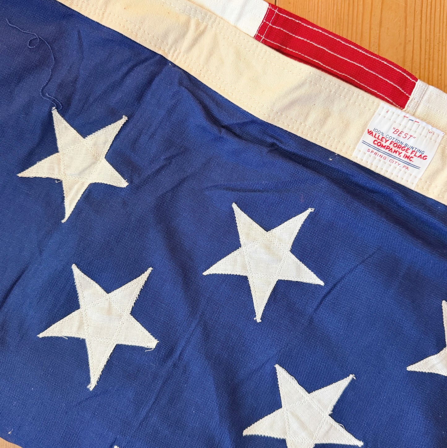 Large All Sewn 100% Cotton Bunting American Flag