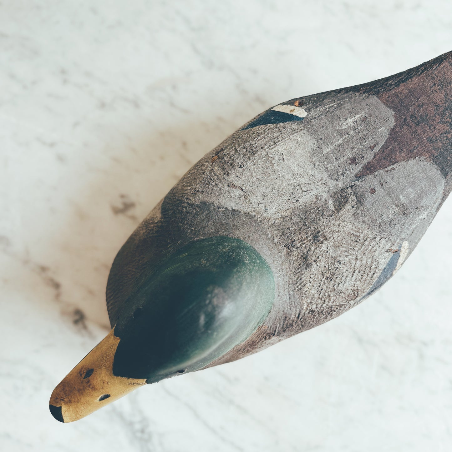 Fat and Squatty Vintage Wooden Duck Decoy
