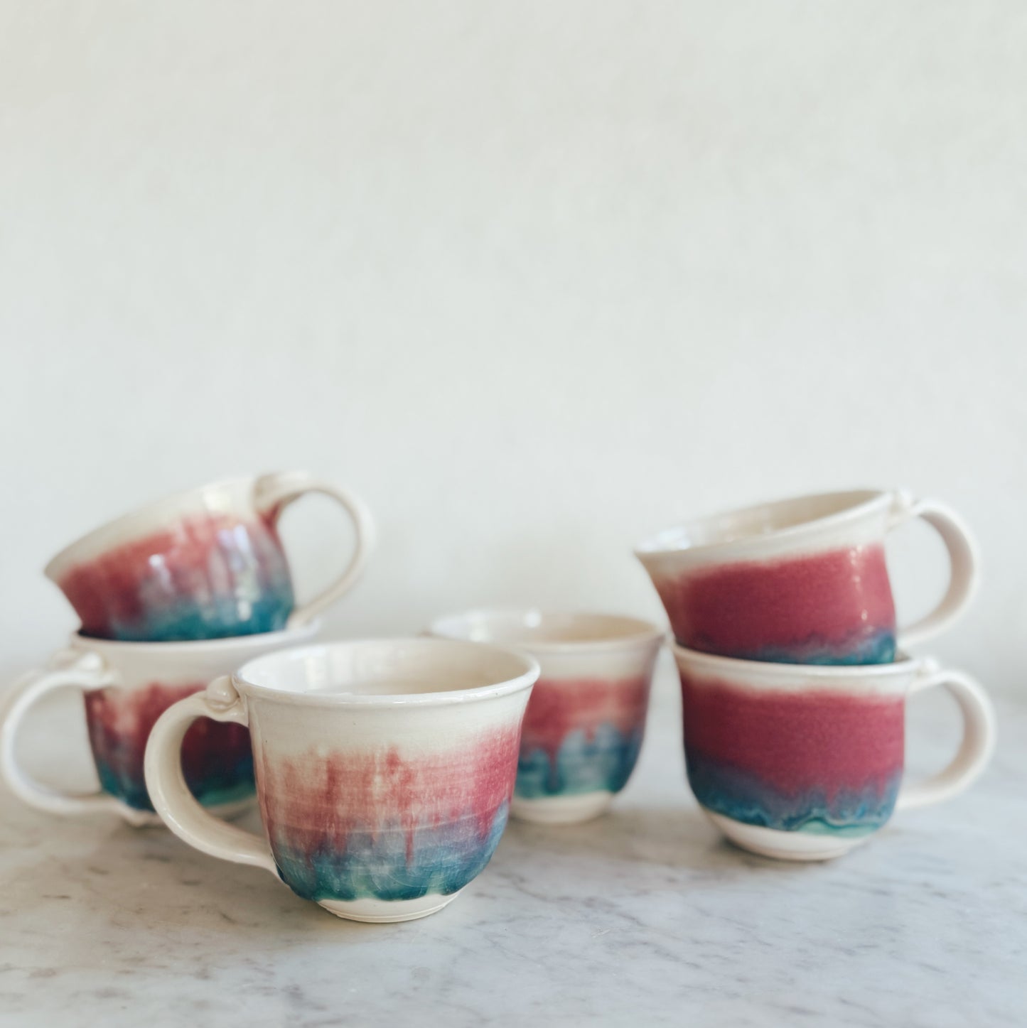 Set of 6 Handmade Mugs