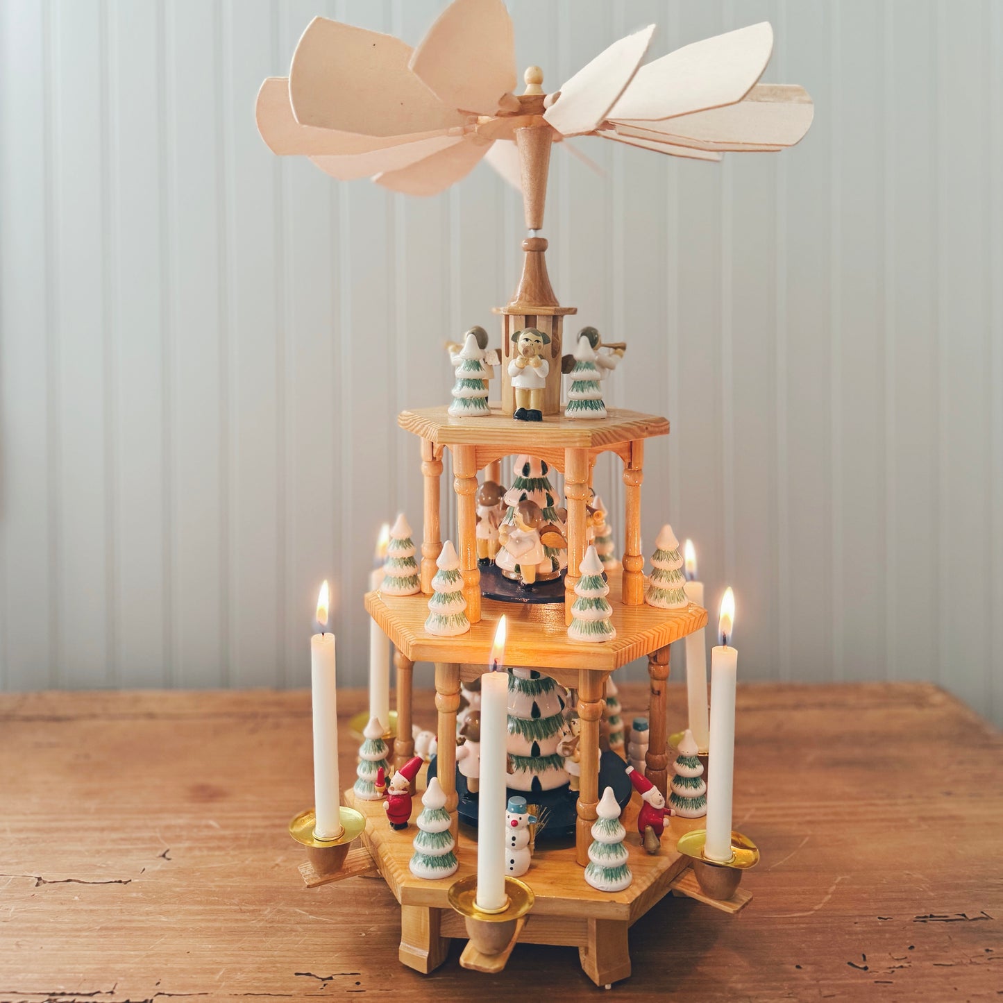 Vintage Wooden Christmas Pyramid