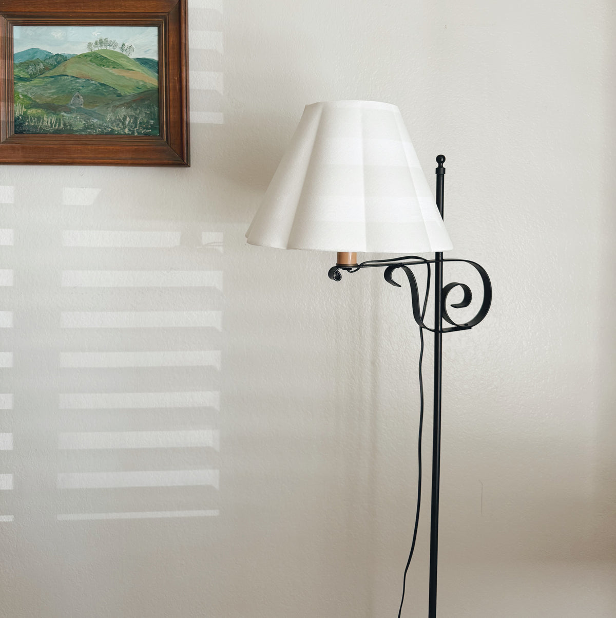 Black Metal Floor Lamp (Shade Not Included and LOCAL purchase only)