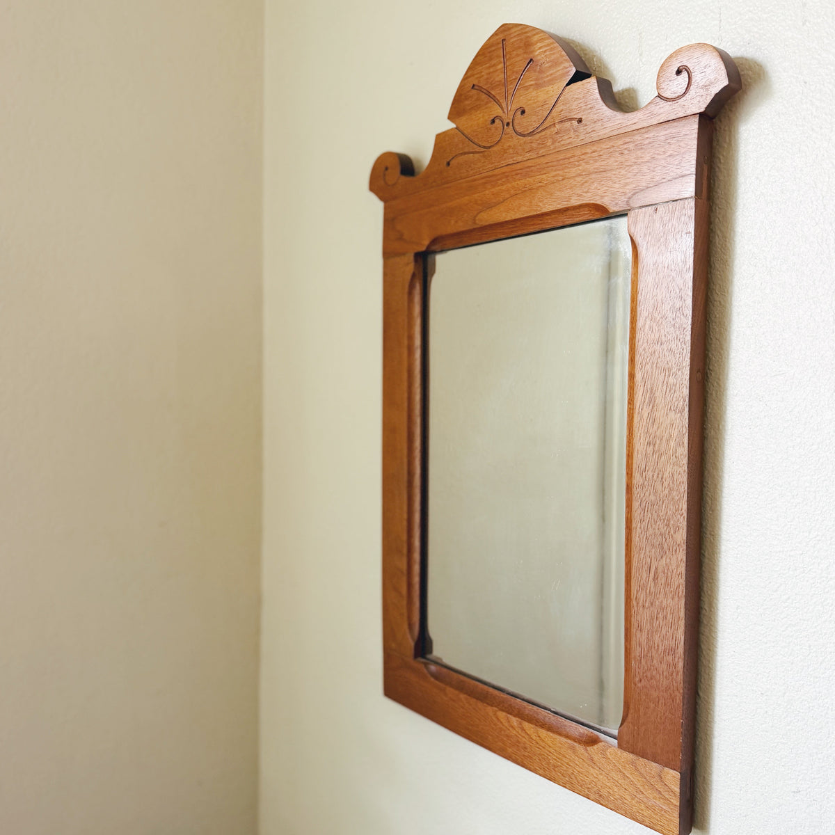 Vintage Wooden Scandinavian Style Mirror (Local Purchase Only)