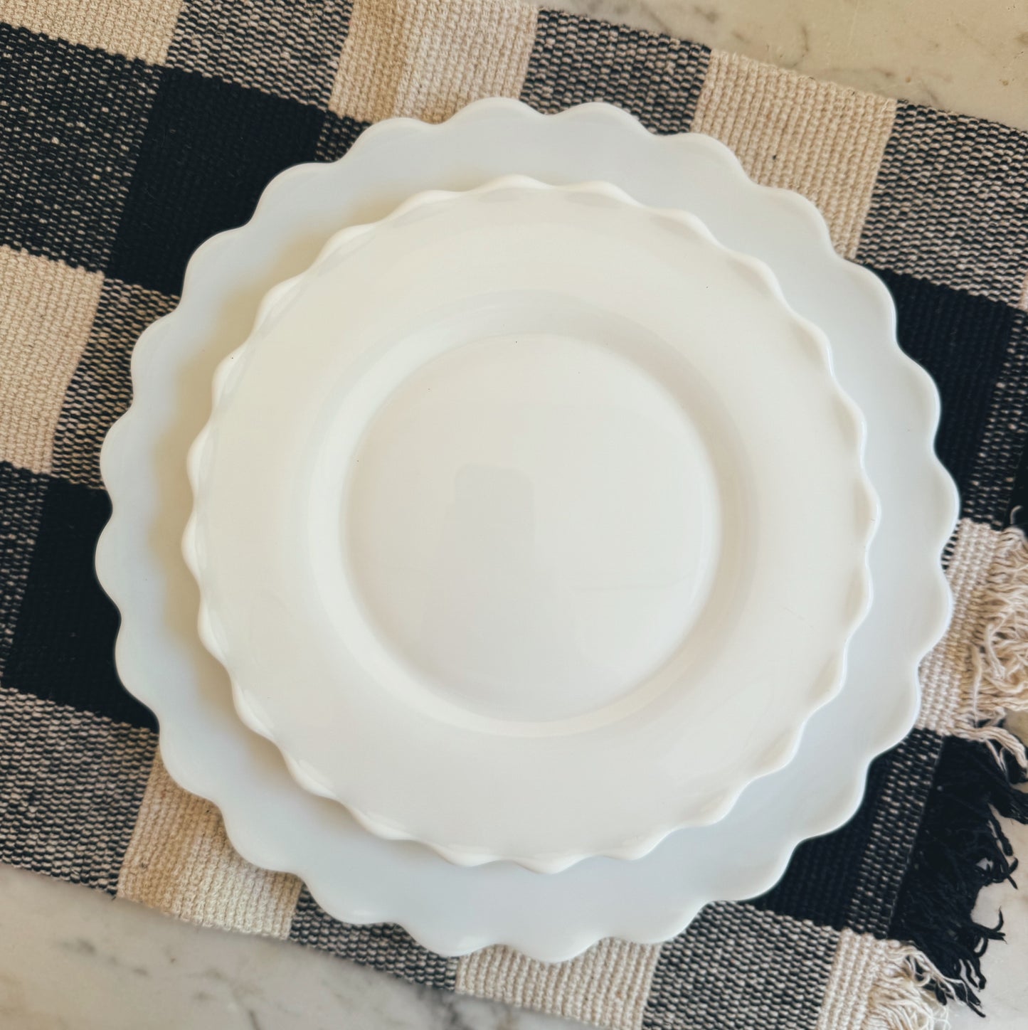Set of 8 Scalloped Salad Plates (local purchase only, priced as a set)