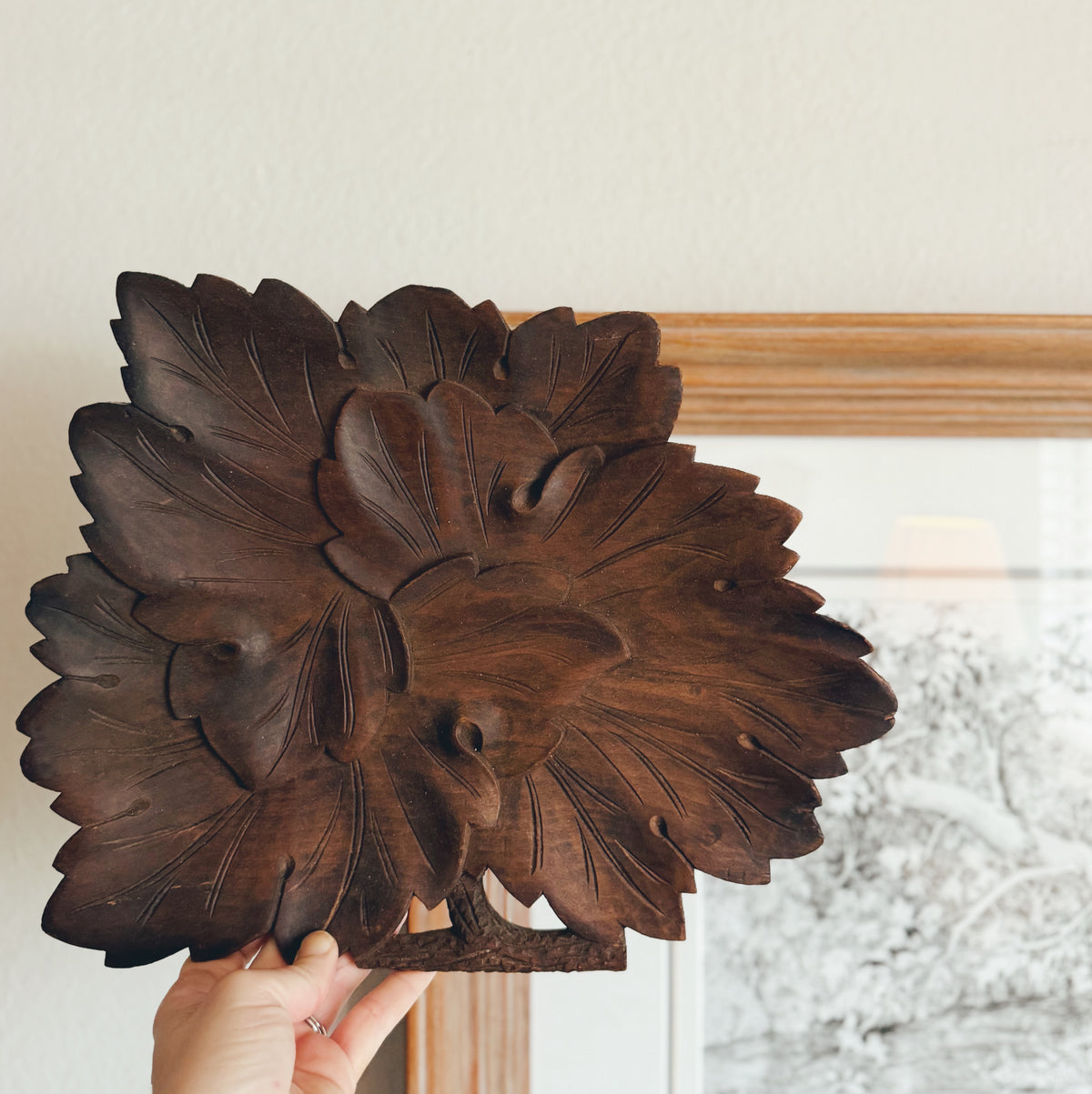 Carved Wooden Tree Made in Poland