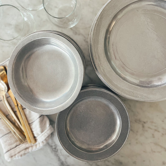 GORGEOUS Pewter Set of 8