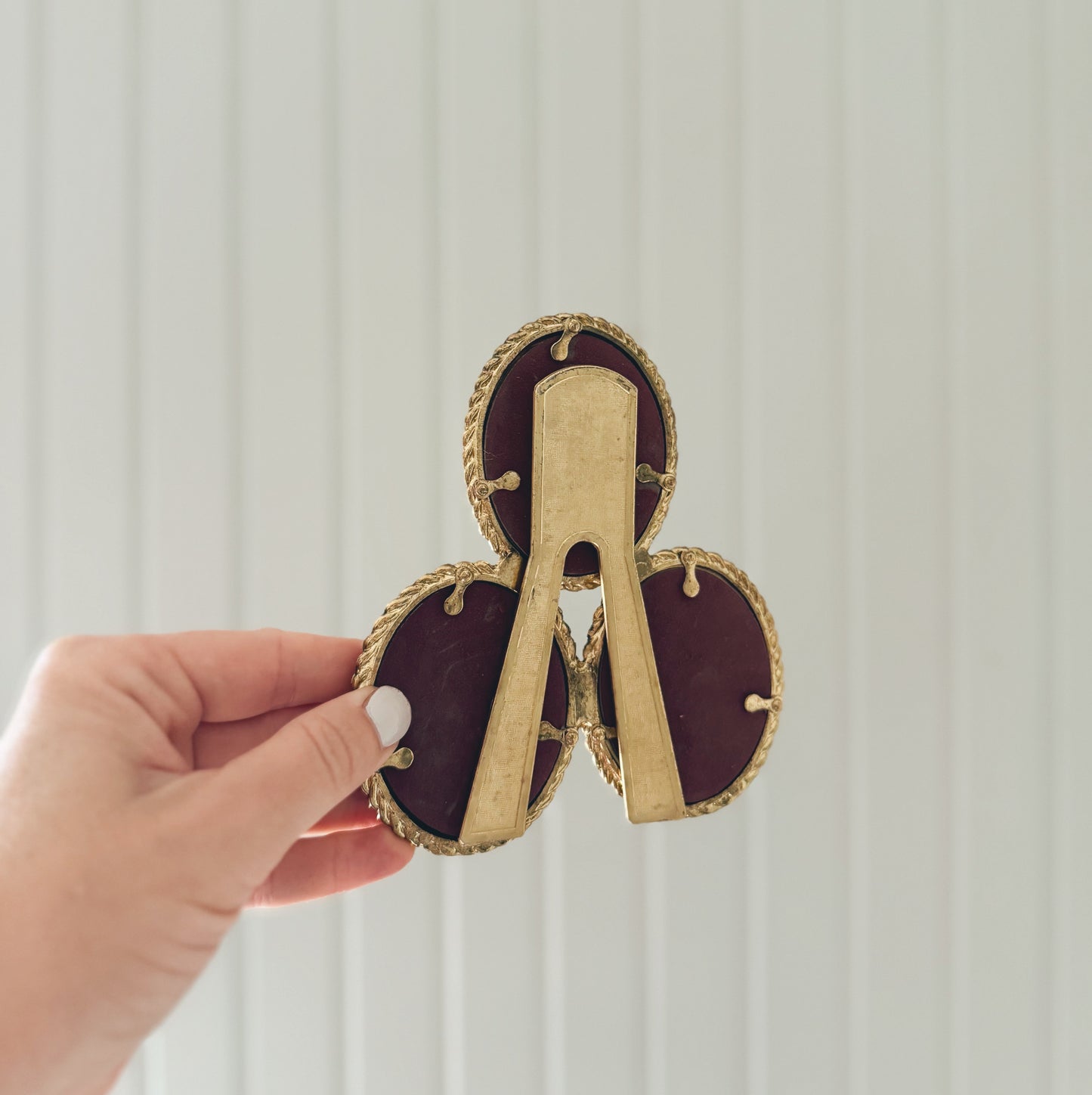 Triple Brass Photo Frame