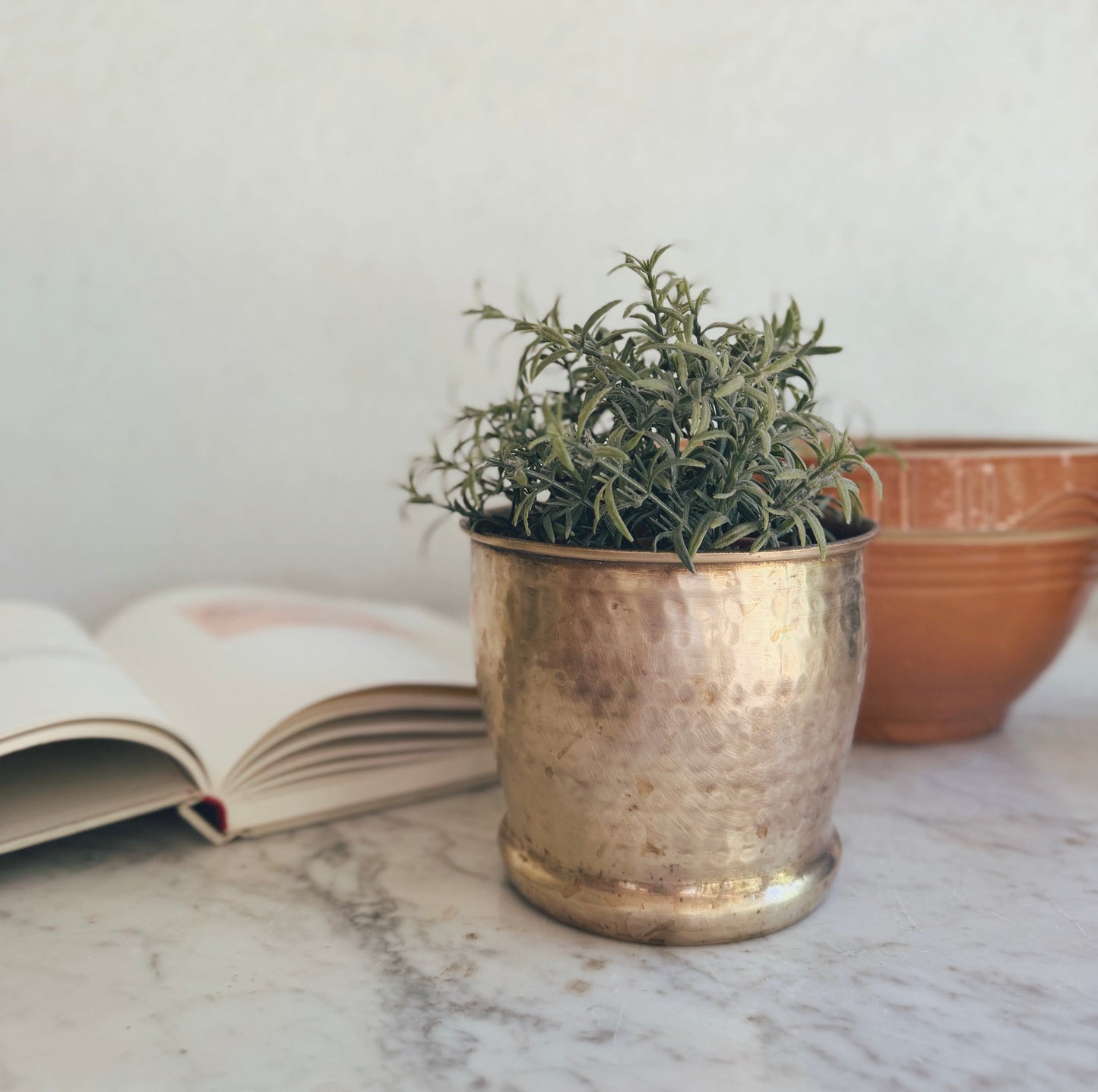 Lightweight Hammered Brass Vessel