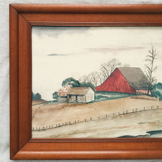 Watercolor Barn From 1947 (local purchase only)