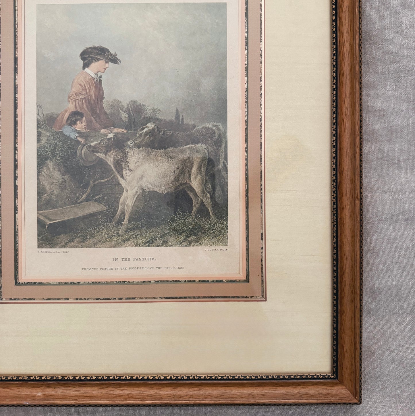 Beautifully Framed Vintage Art (19.5” x 16.5”)