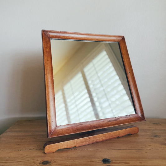 Mid Century Modern Wooden Tilt Vanity Mirror (Local Purchase Only)
