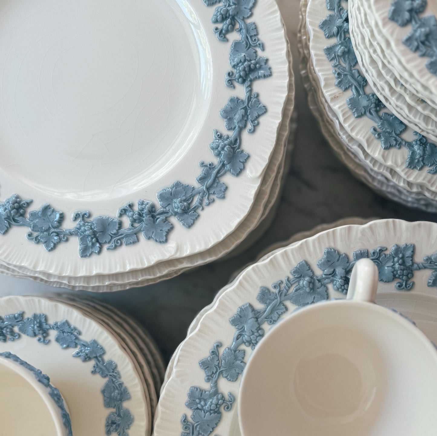 Gorgeous 46 piece set of Wedgwood Dishes and Teacups (sold as a whole set) (LOCAL PURCHASE ONLY)