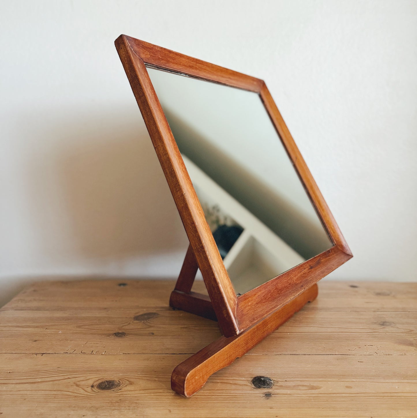 Mid Century Modern Wooden Tilt Vanity Mirror (Local Purchase Only)