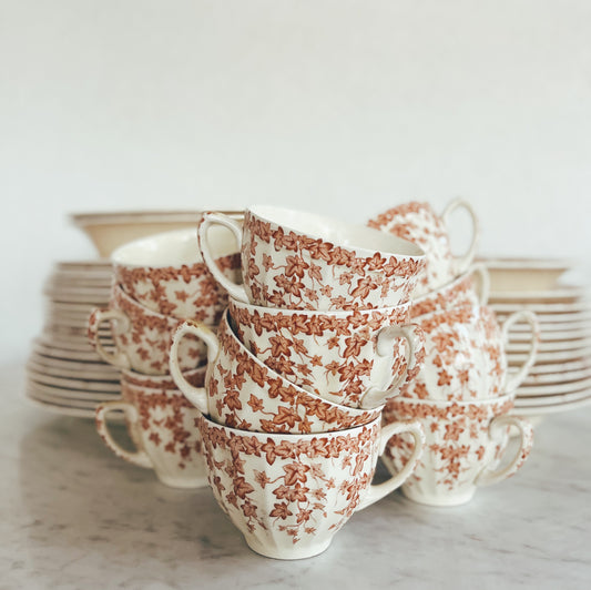 Set of Early English Dishes and Teacups LOCAL PURCHASE ONLY