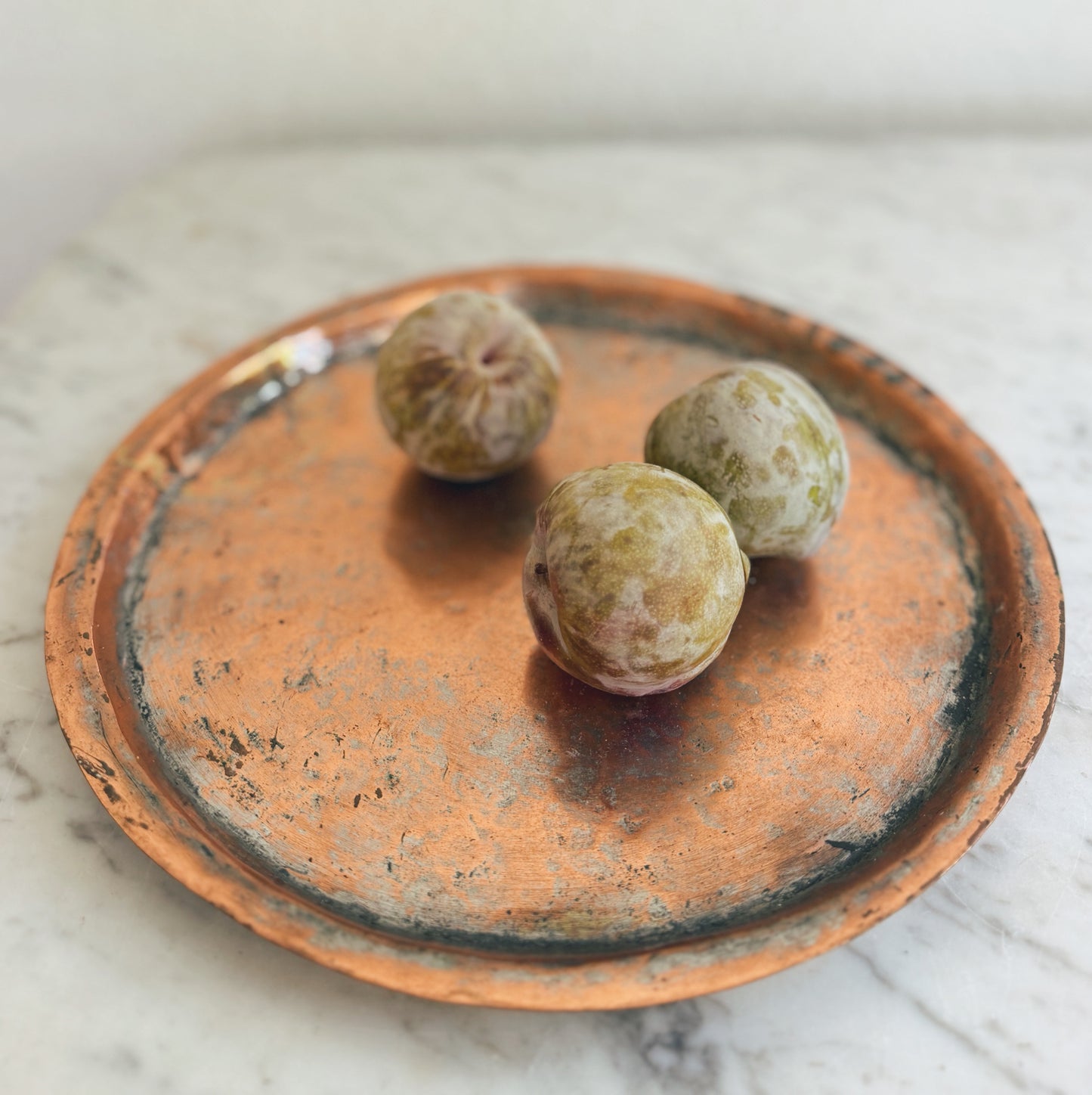 Old Copper Platter With Patina