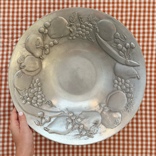Large Wilton Pewter Fruit Bowl