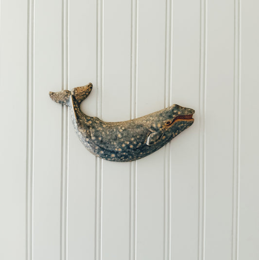 Handmade Ceramic Whale Wall Hanging