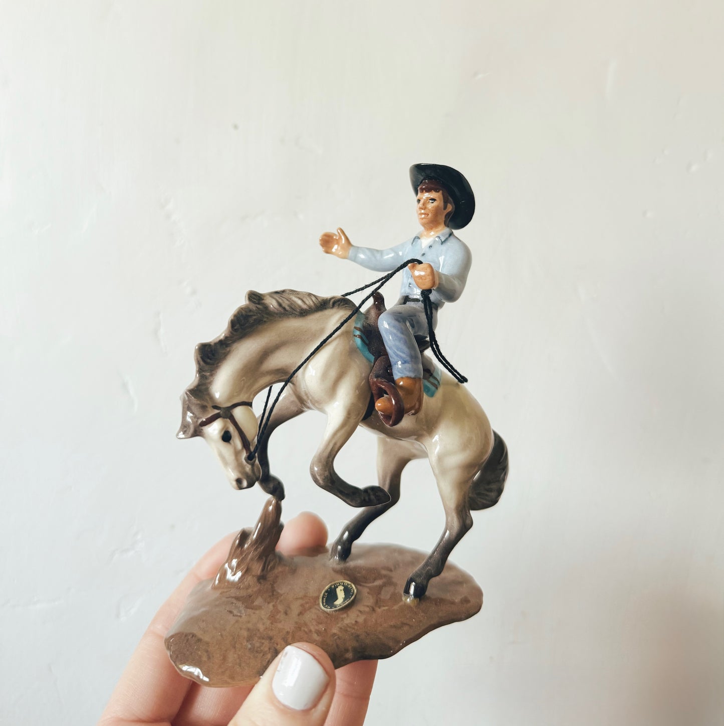 Hagen Renaker Bucking Bronco and Cowboy