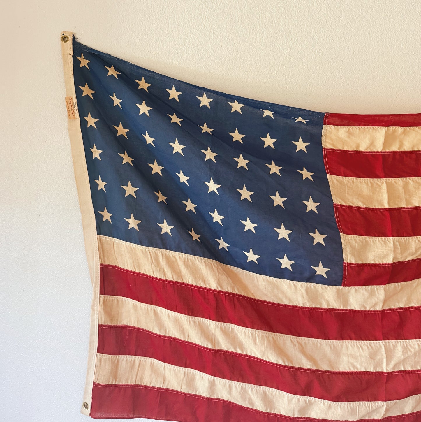 Vintage Worn 3' x 5' USA Flag (See pictures for details)