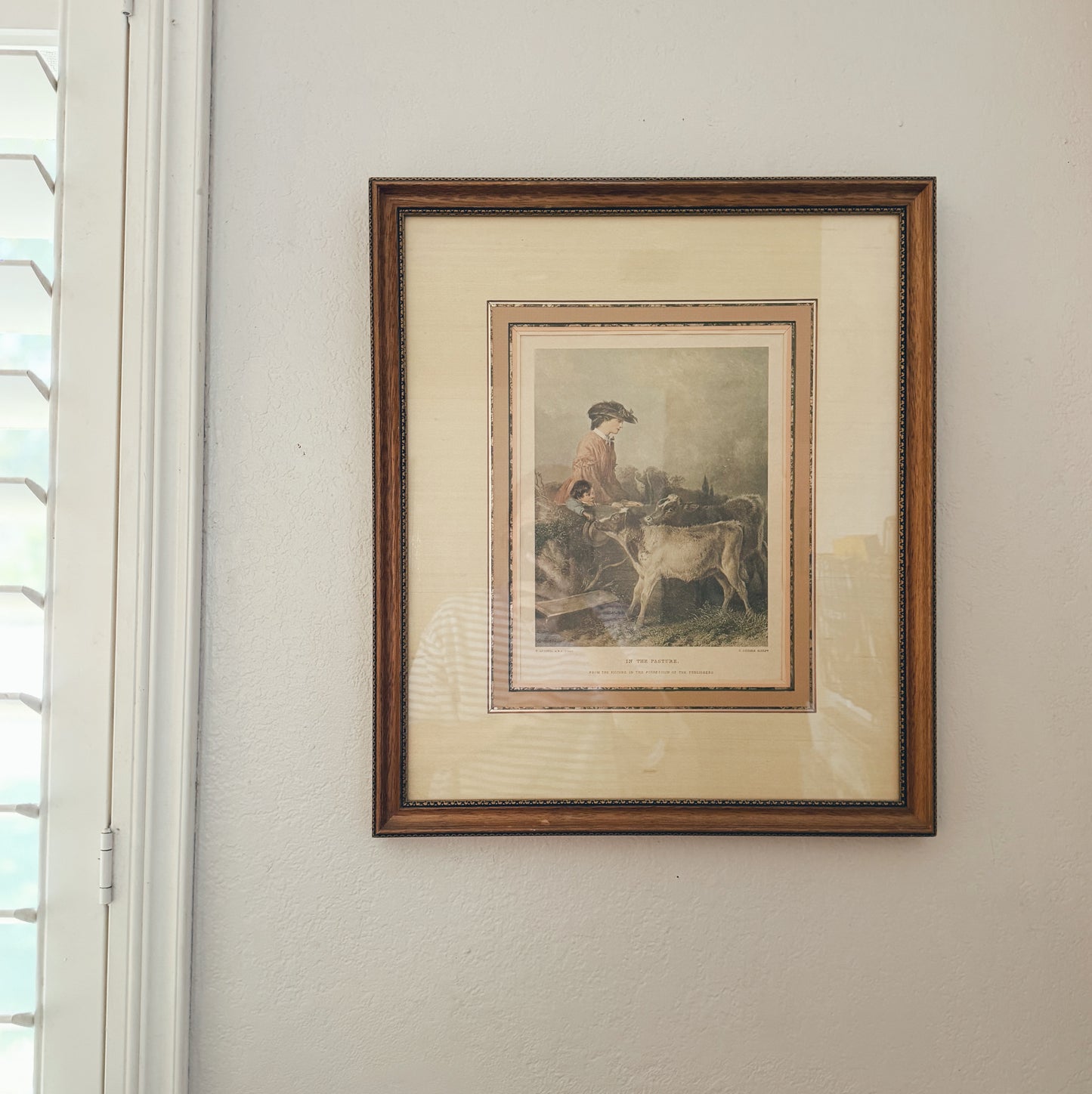 Beautifully Framed Vintage Art (19.5” x 16.5”)